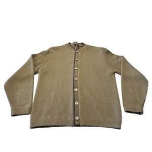 SKM Penguin‎ Seattle Knitting Mills Pure Virgin Wool Cardigan Sweater M Green